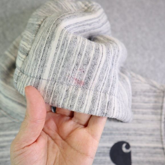 Carhartt Hoodie Womens Small Gray Heathered Sweatshirt Fleece Lined Pullover - Picture 6 of 15